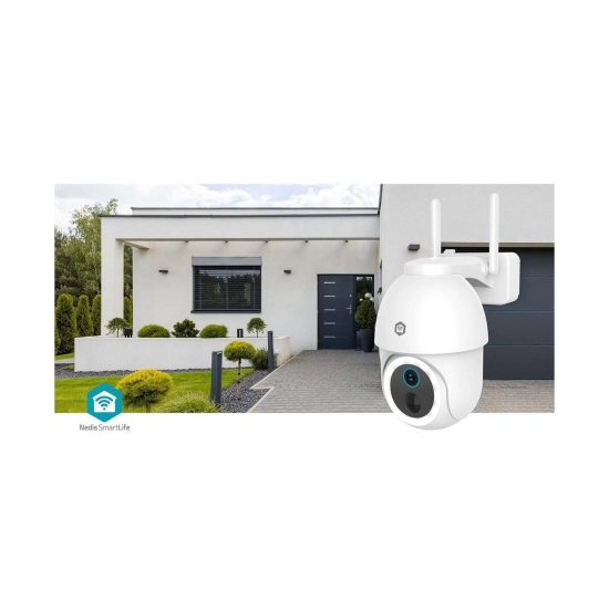 Nadzorna IP kamera NEDIS WIFICBO51WT, vanjska, senzor pokreta, noćni vid, 3MP, FHD, žičana, IPX5, bijela