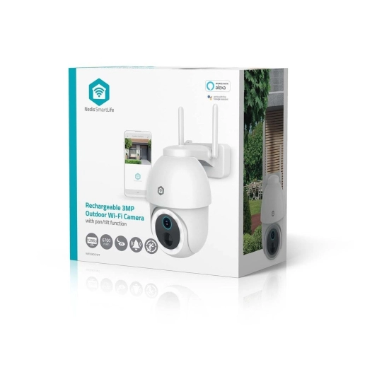 Nadzorna IP kamera NEDIS WIFICBO51WT, vanjska, senzor pokreta, noćni vid, 3MP, FHD, žičana, IPX5, bijela