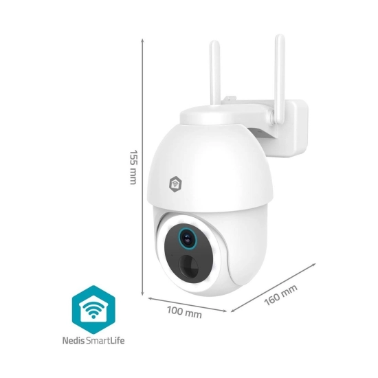 Nadzorna IP kamera NEDIS WIFICBO51WT, vanjska, senzor pokreta, noćni vid, 3MP, FHD, žičana, IPX5, bijela