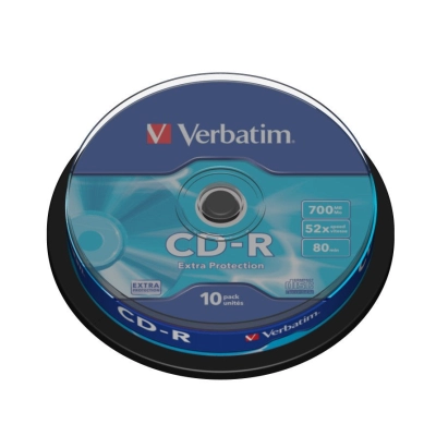 Medij CD-R VERBATIM 43437, 80min, 52x, spindle 10 komada   - Mediji