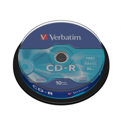 Medij CD-R VERBATIM 43437, 80min, 52x, spindle 10 komada