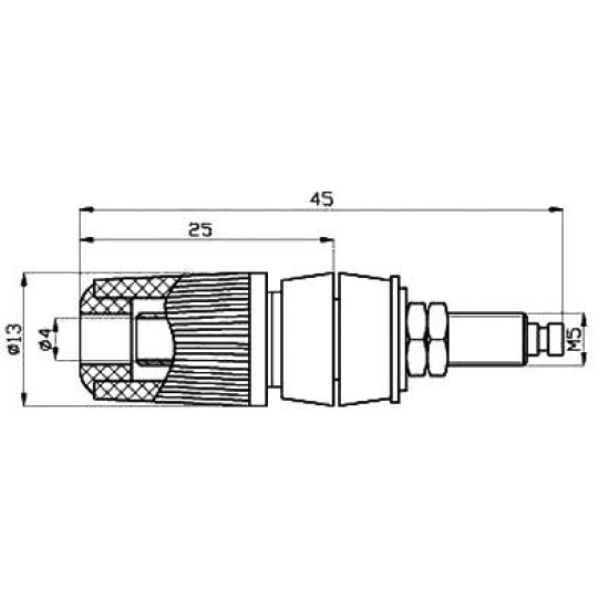 BUKSNA 4 mm SIVA / CRNA,      BS-244DSM-B