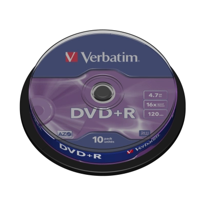 Medij DVD+R VERBATIM 43498, 16x, 120 min, spindle 10 komada - Mediji Medij DVD+R VERBATIM 43498, 16x, 120 min, spindle 10 komada - Mediji