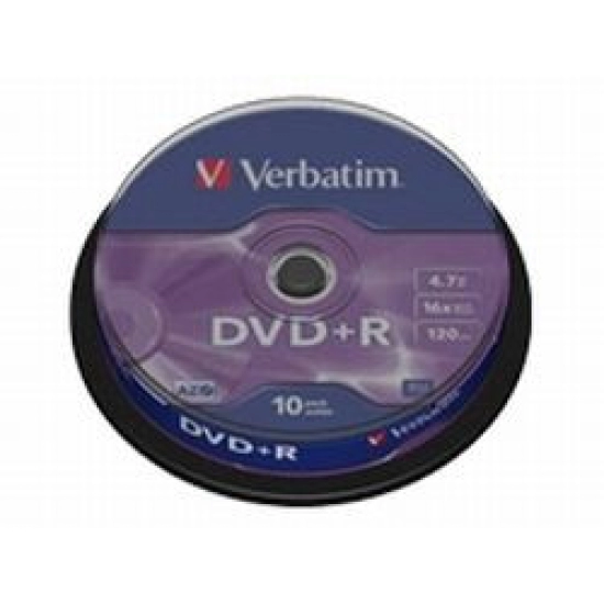 Medij DVD+R VERBATIM 43498, 16x, 120 min, spindle 10 komada