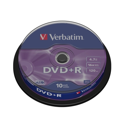 Medij DVD+R VERBATIM 43498, 16x, 120 min, spindle 10 komada   - Mediji