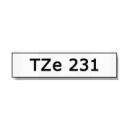 Traka BROTHER za P-touch, TZE231, 12mm, bijela/crna
