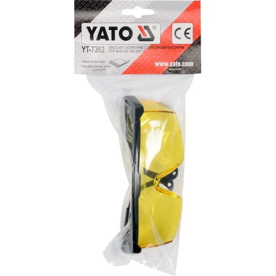 Zaštitne naočale, polikarbonat, žute, Yato YT-7362