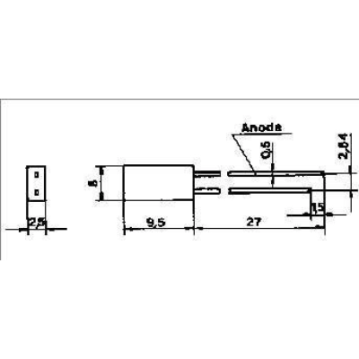 OPTO V 510 PA (2,5x5mm crvena  )   - Opto elektronika