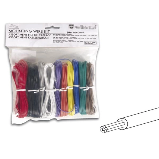Žica 0.2mm2 Flex, set od 10 kolutova raznih boja Žica 0.2mm2 Flex, set od 10 kolutova raznih boja