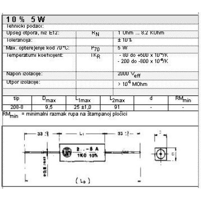 R 5 W  0,33 R   - Otpornici