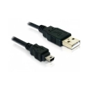 Kabel DELOCK, USB A 2.0 (M) na USB mini B (M), 1.5m, crni