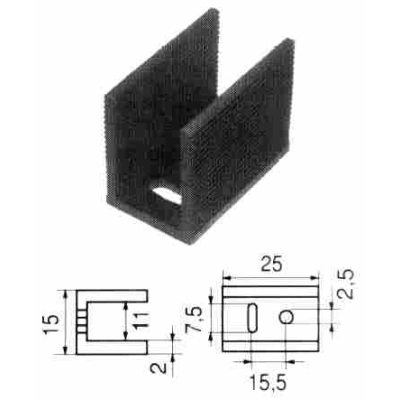 HLADILO ML 26, za TO 220  25x15x20 mm   - Rebrasta hladila i pribor