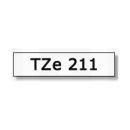 Traka BROTHER za P-touch, TZE211, 6mm, bijela/crna