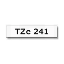 Traka BROTHER za P-touch, TZE241, 18mm, bijela/crna