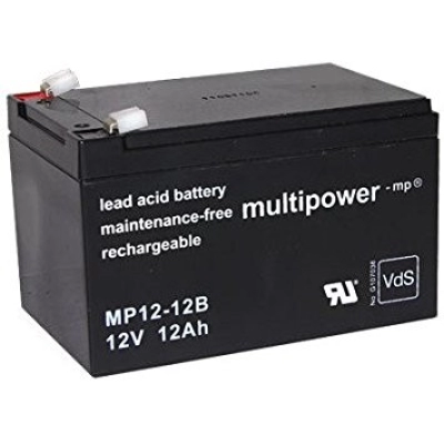 Baterija akumulatorska MULTIPOWER MP12-12B, 12V, 12Ah, 151x99x95 mm