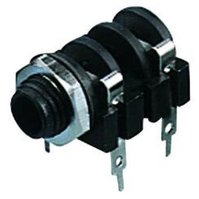 Konektor 6.35mm TS (Ž) za pločicu   