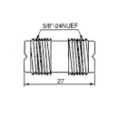 Adapter UHF 50 R (Ž) na (Ž), ravni