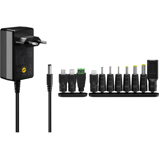 Adapter switch. DC 3-12 V 1A, sa 11 konektora + USB 64568 Adapter switch. DC 3-12 V 1A, sa 11 konektora + USB 64568