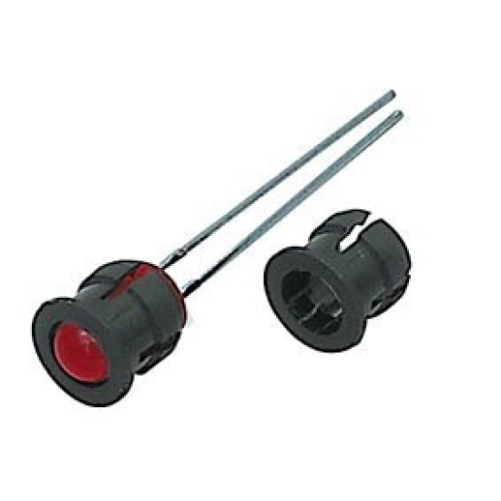 DRŽAČ ZA LED JEDNODJELNI PLASTIČNI, 5mm DRŽAČ ZA LED JEDNODJELNI PLASTIČNI, 5mm