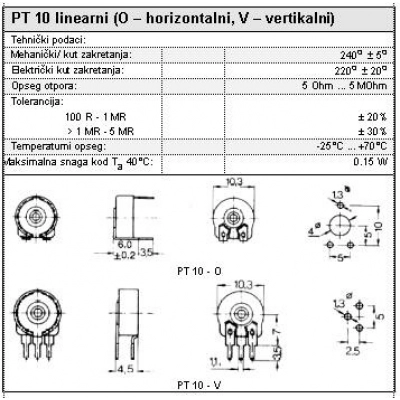 TRIMER PT 10 10 KO=RVF8P51A-10-10   - Trimeri i potenciometri