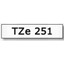 Traka BROTHER za P-touch, TZE251, 24mm, bijela/crna