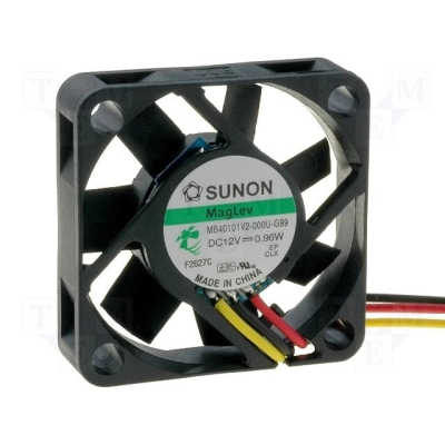 Ventilator sa tri izvoda 12V 40x10 mm, Sunon MB40101V2-G99   - Ugradbeni ventilatori i pribor