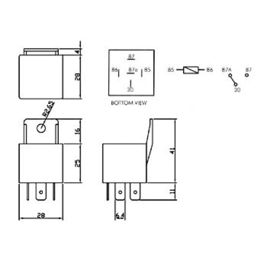 Relej 24V AUTOMOBILSKI  30A