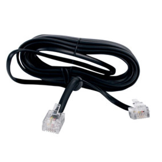 Kabel telefonski/ADSL RJ11 (M) > RJ11 (M) 6/4, 2m, crni