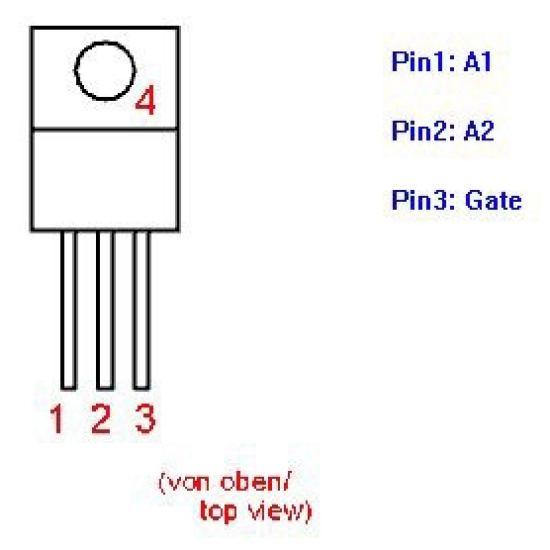 Triac 16A 600V - BTA16-600BRG