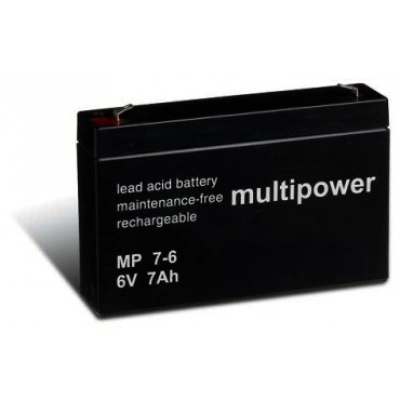 Baterija akumulatorska MULTIPOWER MP7-6, 6V, 7Ah, 151x34x92 mm   - Akumulatorske baterije
