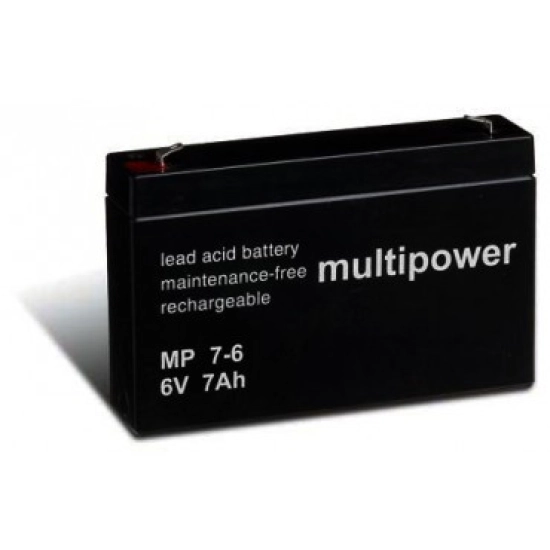 Baterija akumulatorska MULTIPOWER MP7-6 6V 7Ah F4.8 151x34x92 mm Baterija akumulatorska MULTIPOWER MP7-6 6V 7Ah F4.8 151x34x92 mm
