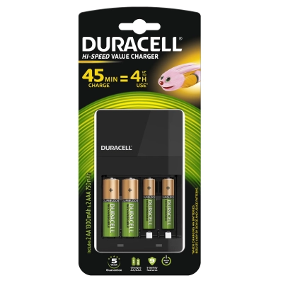 Punjač baterija CEF 14 ( sa 2xAA i 2xAAA baterije ), Duracell    - Pun pogodak!