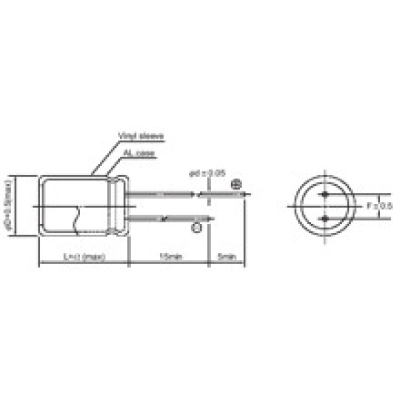 elektrolit 4,7 MF 100 V   - Kondenzatori