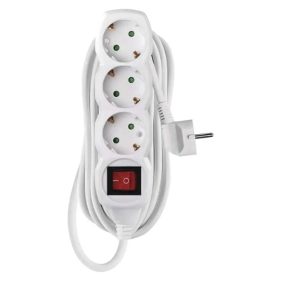 Kabel produžni EMOS, 3 mjesta, 1mm2, s prekidačem, 5m - Produžni kabeli Kabel produžni EMOS, 3 mjesta, 1mm2, s prekidačem, 5m - Produžni kabeli