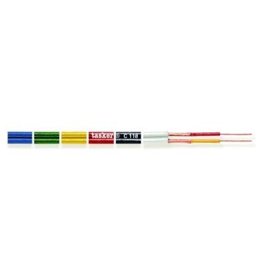Kabel TASKER C118, 2x0.14, oklopljeni, dupli, crni - Tasker Kabel TASKER C118, 2x0.14, oklopljeni, dupli, crni - Tasker