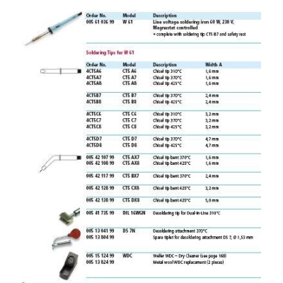 WELLER VRH W 61 CT 5 A7         54200799   - Weller