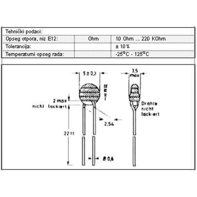 TERMISTOR NTC 47 K OHM   - specijal