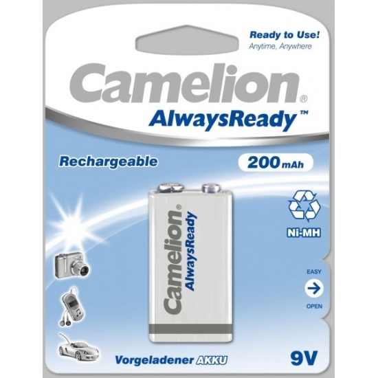 Baterija NI-MH  Ready2use 9V 200 mAh,  Camelion