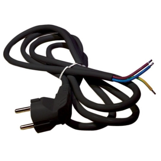 Kabel mrežni 3x1.5 EMOS, s utikačem, 3m, crni Kabel mrežni 3x1.5 EMOS, s utikačem, 3m, crni