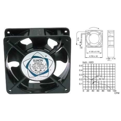 Ventilator 220V 120x38 mm , Sunon DP201A2123HST   - Ugradbeni ventilatori i pribor