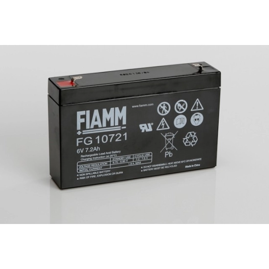 Baterija akumulatorska FIAMM FG 10721, 6V, 7.2Ah, 151x34x94 mm