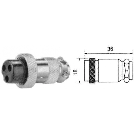 Konektor mikrofonski 5-pin  (ž) za kabel