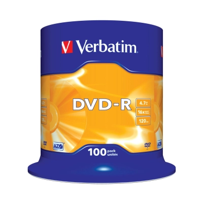 Medij DVD-R VERBATIM 43549, 16x, spindle 100 komada - POHRANA PODATAKA Medij DVD-R VERBATIM 43549, 16x, spindle 100 komada - POHRANA PODATAKA