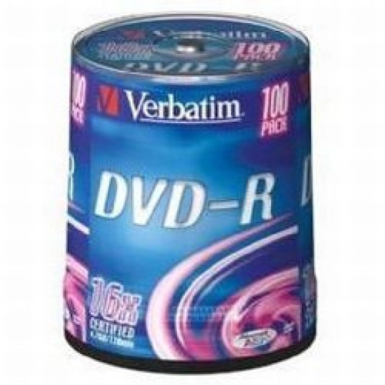 Medij DVD-R VERBATIM 43549, 16x, spindle 100 komada