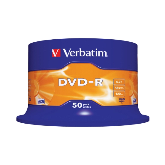 Medij DVD-R VERBATIM 43548, 16x, spindle 50 komada Medij DVD-R VERBATIM 43548, 16x, spindle 50 komada