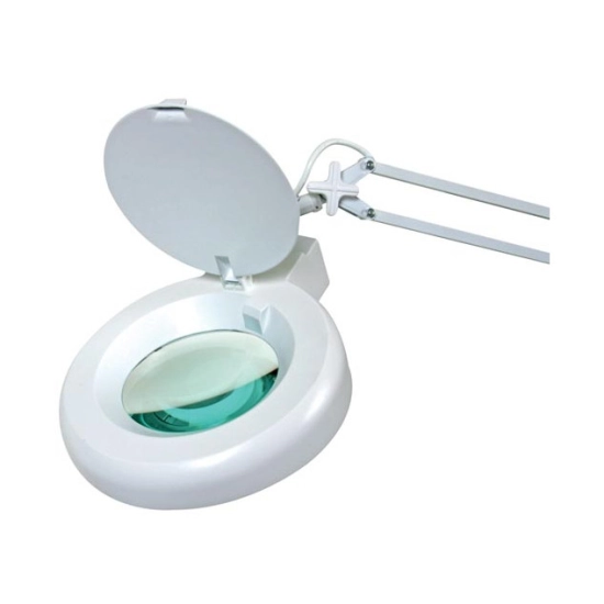 STOLNA LAMPA S LUPOM 5X, rubna montaža,bijela, VTLAMP2WN