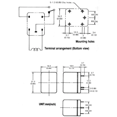 Relej 12V 10A  1xpreklopni  Finder F36119-012A   - Releji i pribor