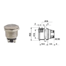 Taster anti vandal ,metalni 22 mm, ravni