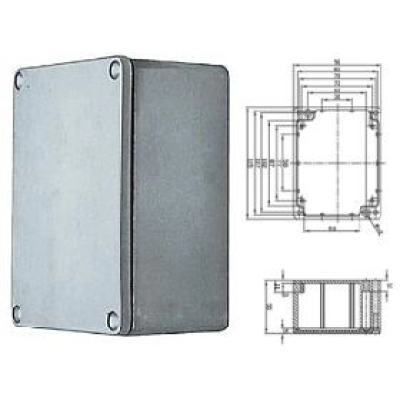 Kutija metalna 115*90*55mm  ALU-BS25   - Kutije za samogradnju