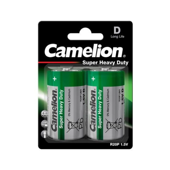 Baterija Zinc-Carbon Camelion GREEN 1.5V R20 2 kom